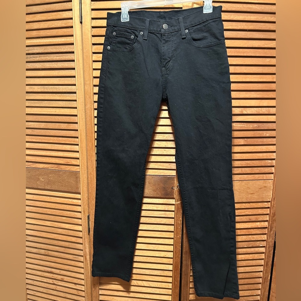 Levi's Black Denim 511 Straight Leg Jeans